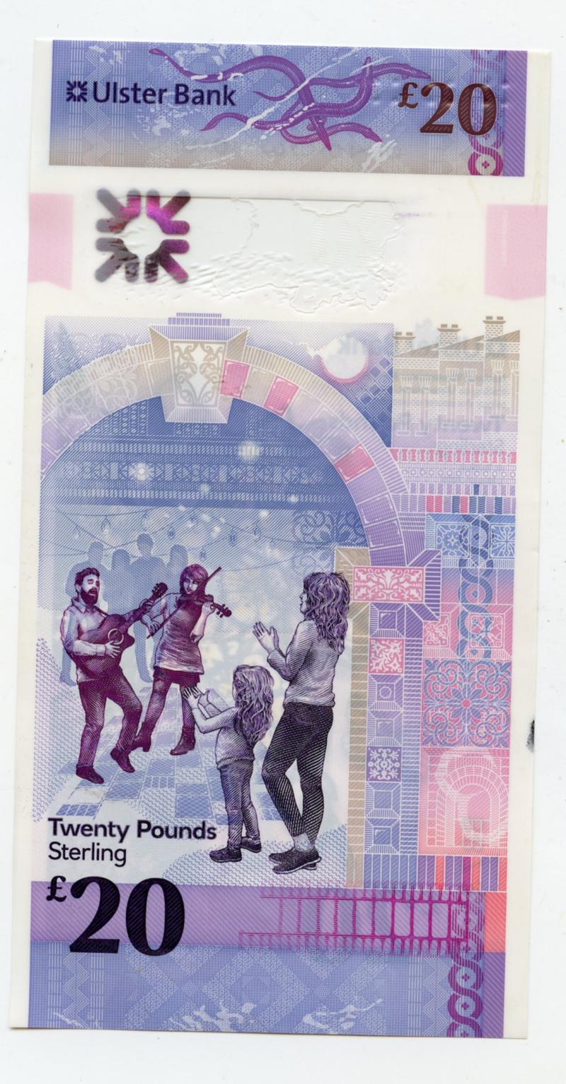 Ulster Bank  £20 Twenty Pounds Note  Dated 1st March 2021