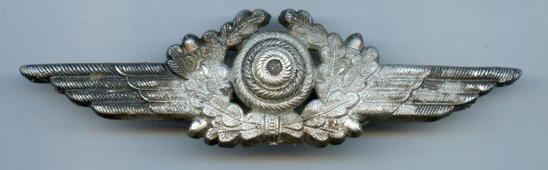WW2 German Luftwaffe Visor Cap Winged Wreath Badge