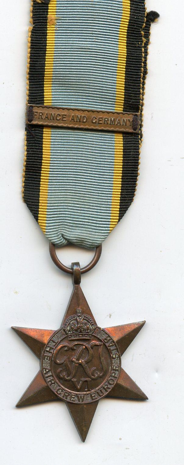 WW2 Air Crew Europe Star, With France and Germany Clasp