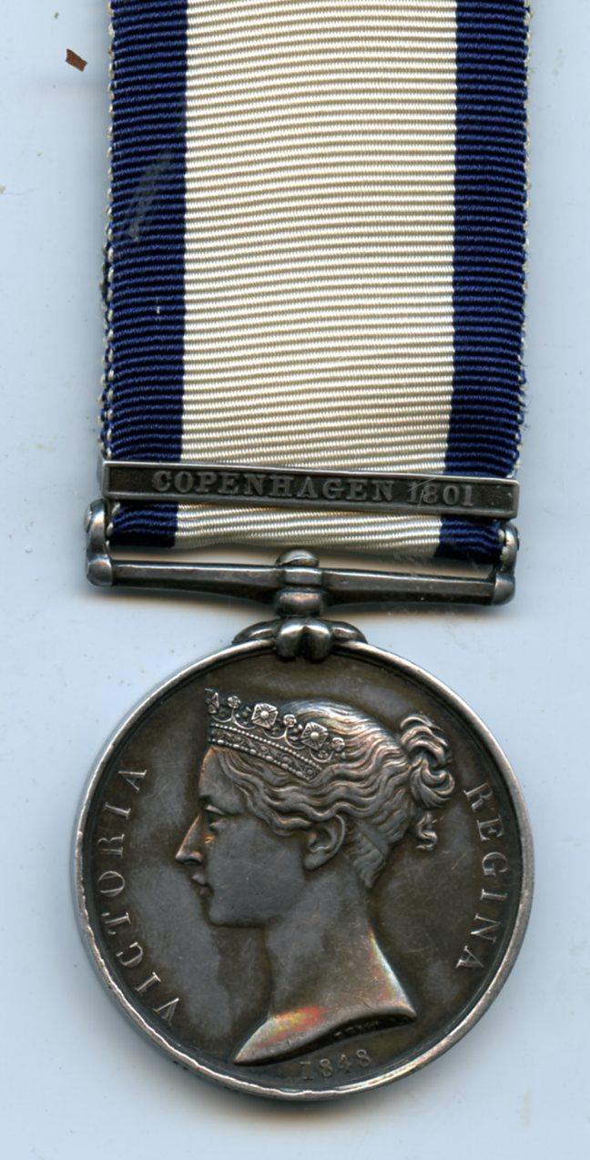 Naval General Service Medal 1793-1815 Clasp Copenhagen 1801 To  Asst Surgeon Robert Brown, 49th Foot