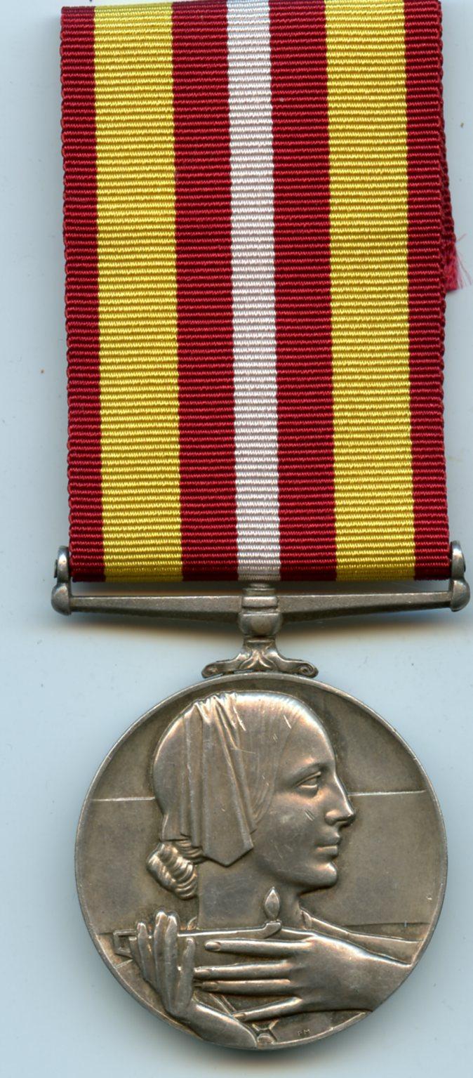Voluntary Medical Services Long Service Medal To  S. Domville Silver Issue