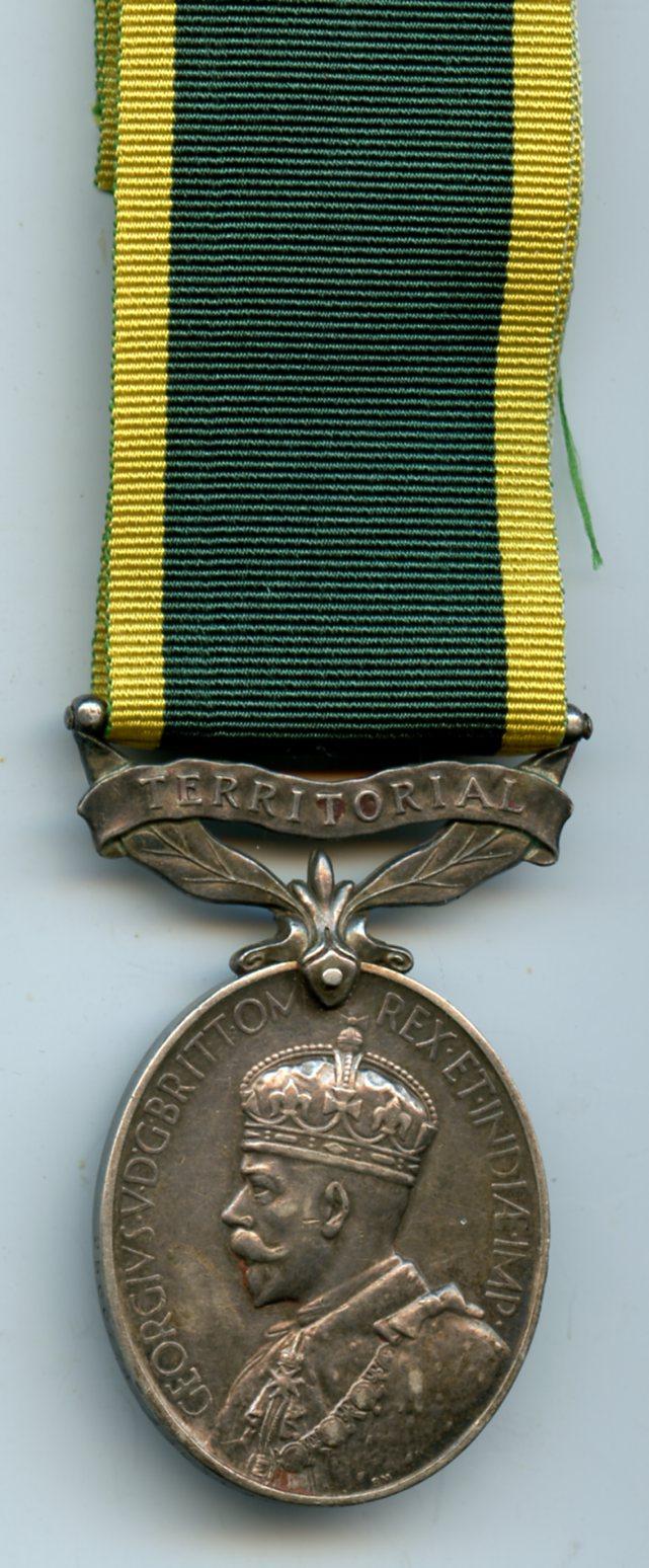 Territorial Efficiency Medal To Signalman A H Irwin, Royal Signals