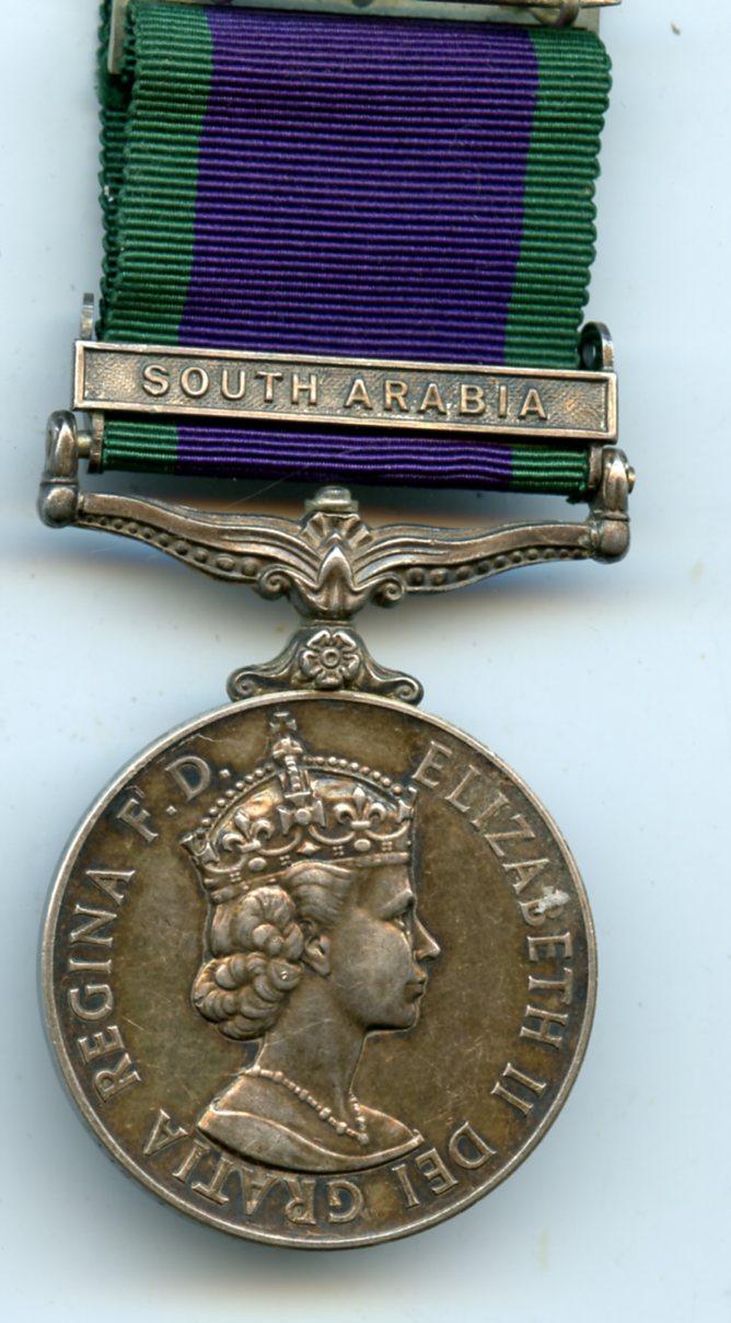Campaign Service Medal 1962 South Arabia to Cpl P J Scott, Royal Engineers
