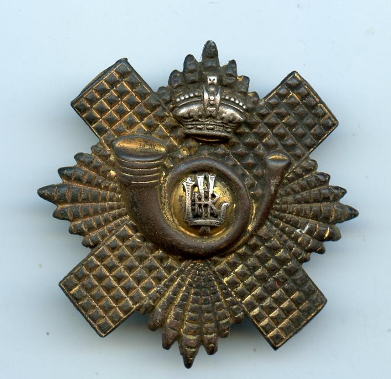 Lanarkshire Rifle Volunteers  Officers Reverse Metals Glengarry Badge