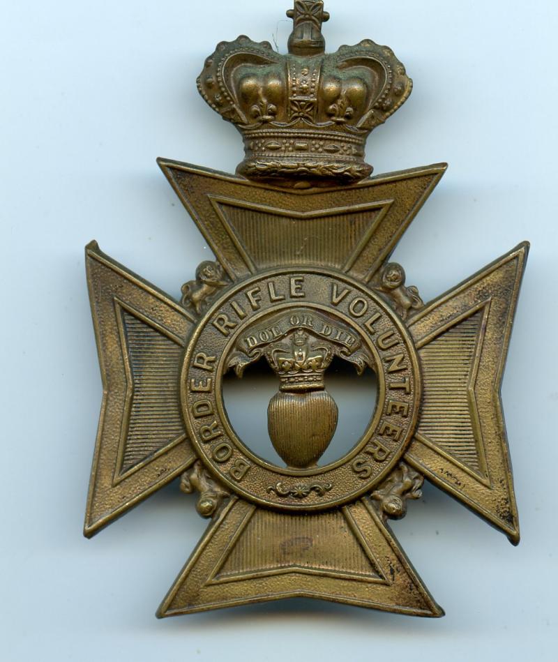 Border Rifle Volunteers Helmet plate Badge