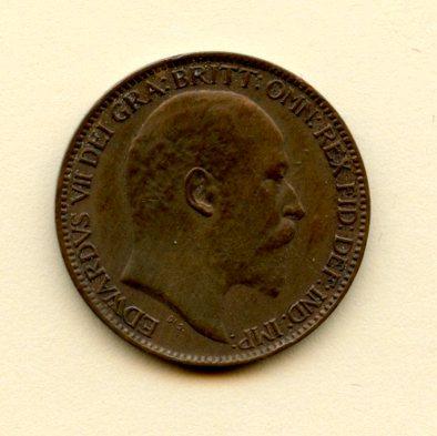 UK Edward VII  Farthing Coin Dated 1903
