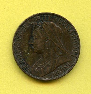 UK  Queen Victoria  Farthing Coin  Dated 1899