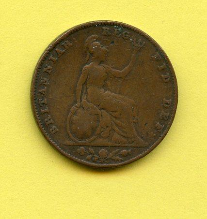 UK  Queen Victoria  Farthing Coin  Dated 1853