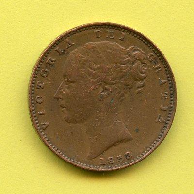 UK  Queen Victoria  Farthing Coin  Dated 1853