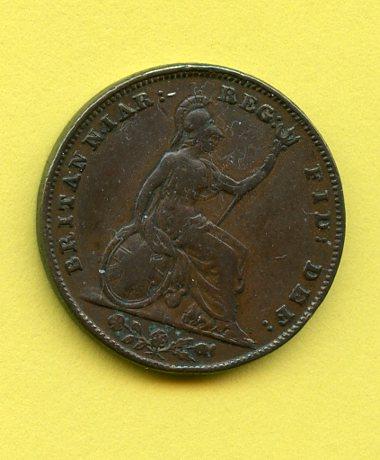 UK  Queen Victoria  Farthing Coin  Dated 1848