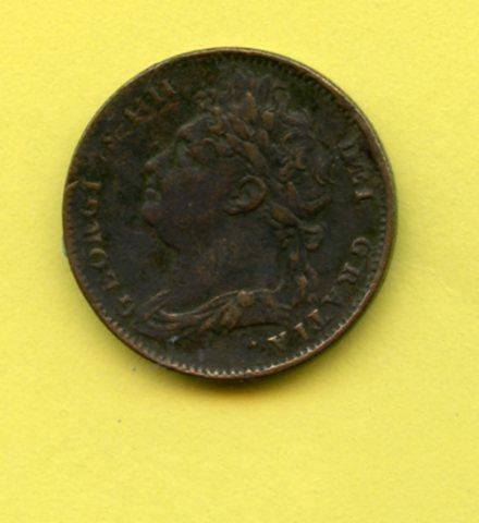 UK  George IV  Farthing Coin  Dated 1822