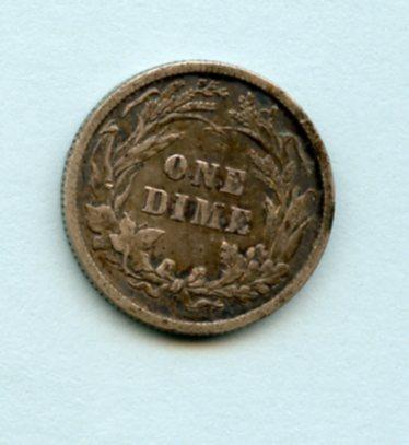 United States of America. U.S.A Silver Dime Coin Dated 1892