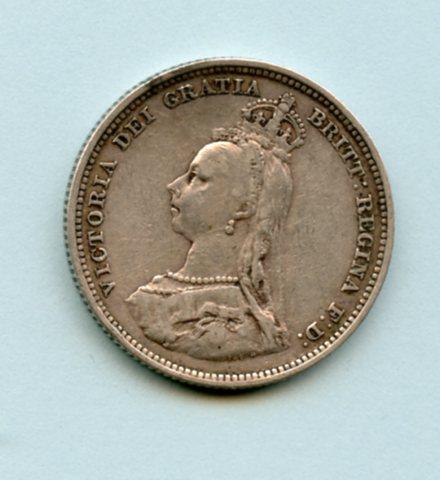 UK Queen Victoria Shilling Coin Dated 1887