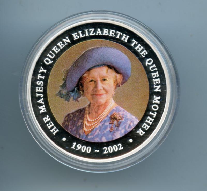 Cook Islands 2002  Queen Mother Memorial Coin $1 Dollar Silver Proof Coin