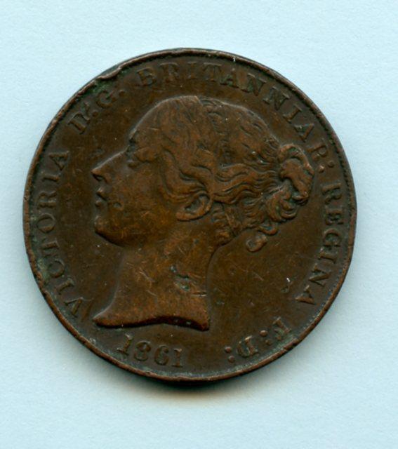 Jersey  1/13 Shilling Coin Dated 1861