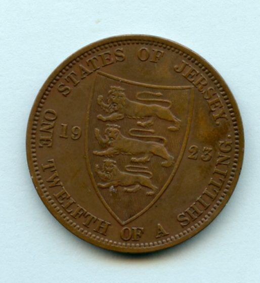 Jersey  1/12 Shilling  Dated 1923