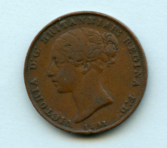 Jersey 1/26th of a Shilling Coin Dated 1841