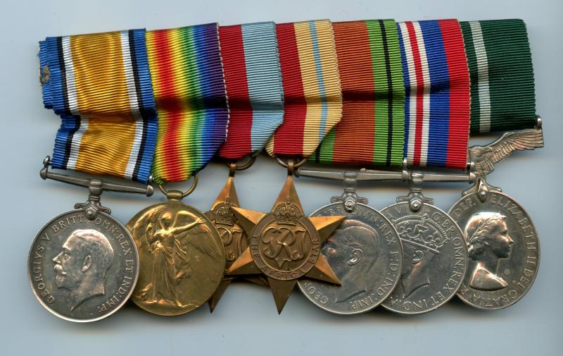 WW1 & 2 Medal group with Air Efficiency Award to Flt Lt W Paterson, Royal Flying Corps & Royal Air Force