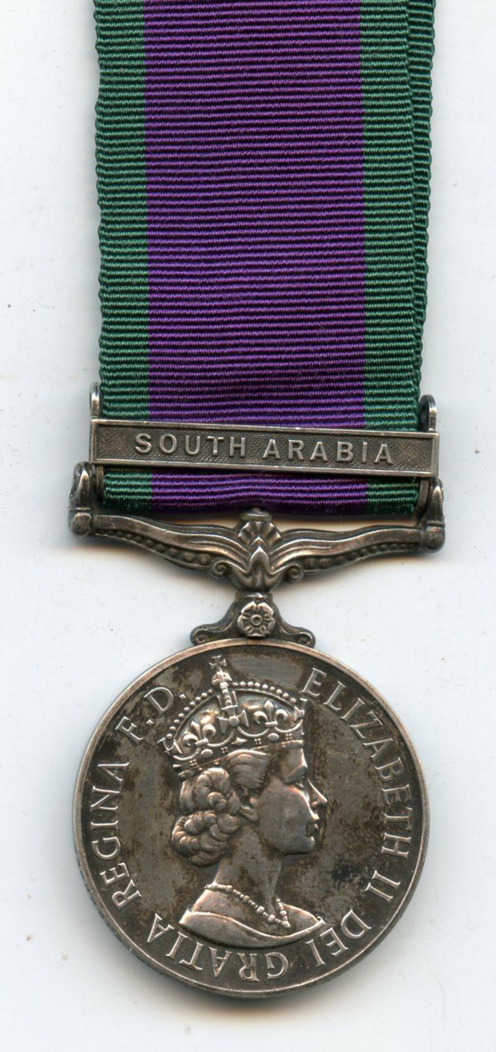 Campaign Service Medal 1962 1 Clasp South Arabia To Sapper C Johnston, Royal Engineers