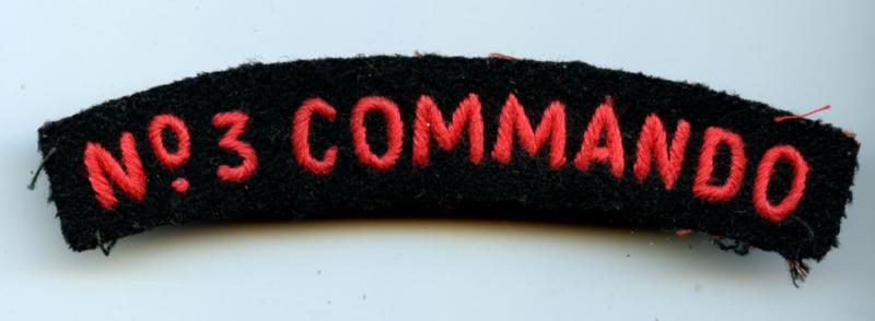 WW2 Number 3 Commando Cloth Shoulder Badge