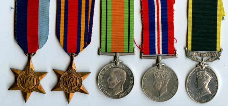 WW2 Group of 5 Medals To Sapper A Haggar, Royal Engineers