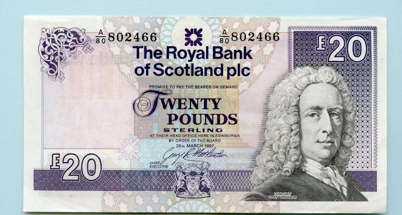 Royal Bank Of Scotland £20 Twenty Pounds Note Dated 30th March 1999