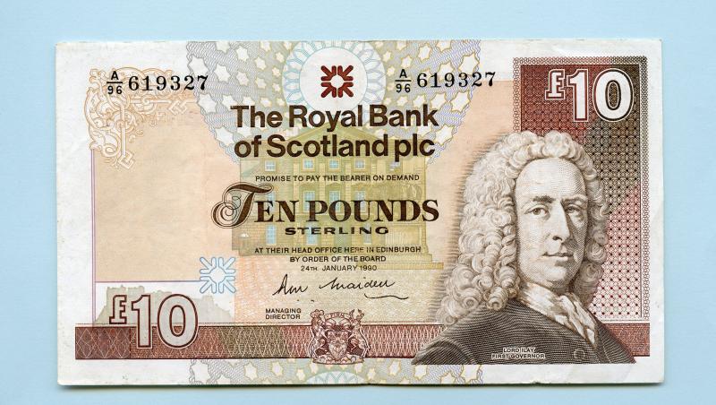 Royal Bank of Scotland  £10 Ten Pounds Note Dated 24th January 1990