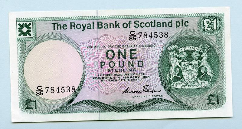 Royal Bank of Scotland £1 One Pound Dated 4th January 1984