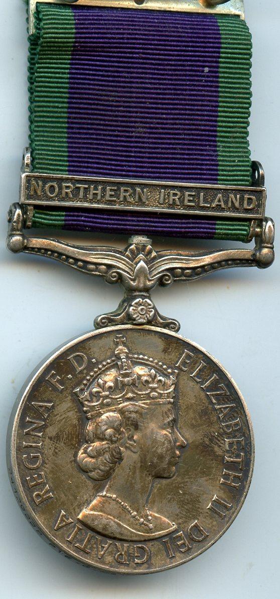 Campaign Service Medal 1962   1 Clasp Northern Ireland To Pte Green Howards