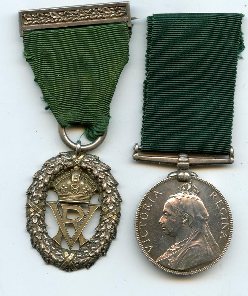 Volunteer Force & Volunteer Decoration Medal pair to Major P MacGlashan, 4th Volunteer Battalion Royal Scots