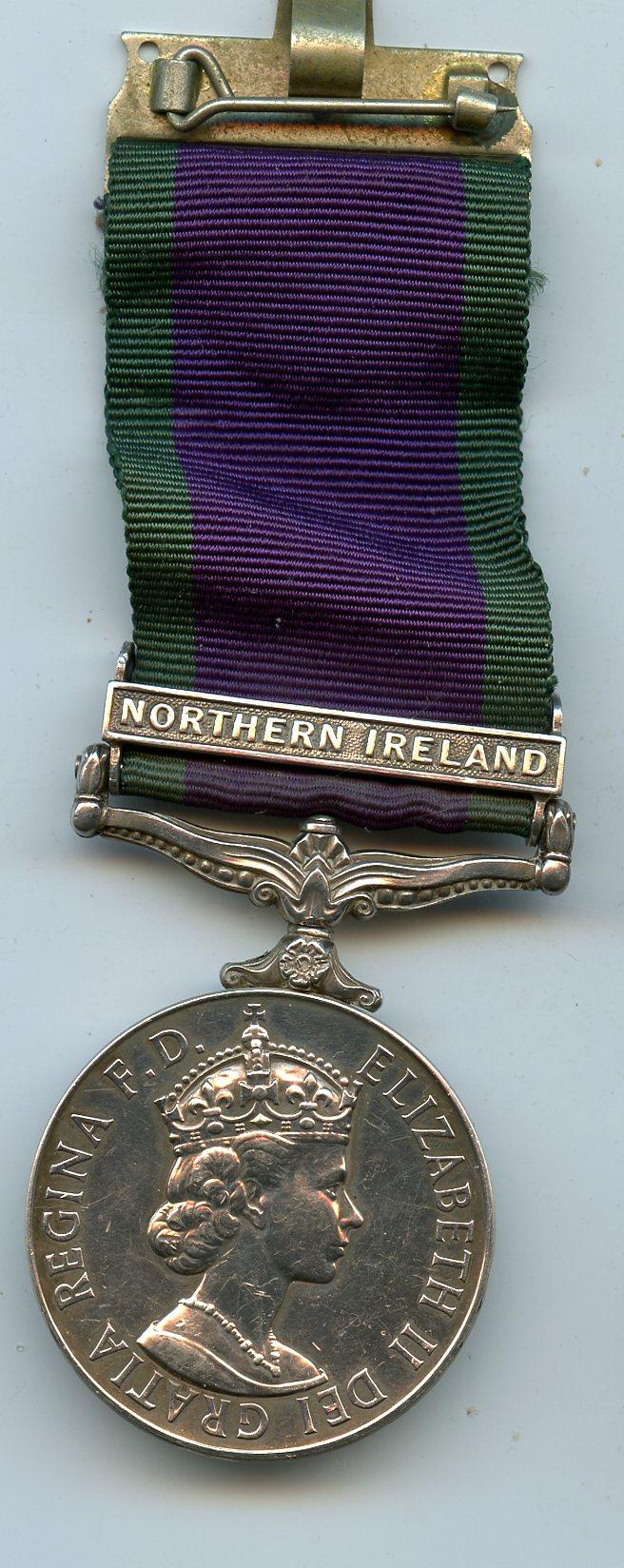Campaign Service Medal 1962 1 Clasp Northern Ireland to Pte Royal Pioneer Corps