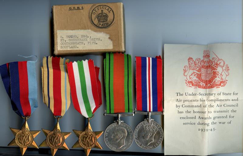 WW2 Royal Air Force  Medal Group to W Young of Cowdenbeath