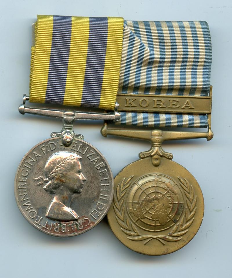 Korean War Pair of Medals To Pte R Gillespie, Royal Scots