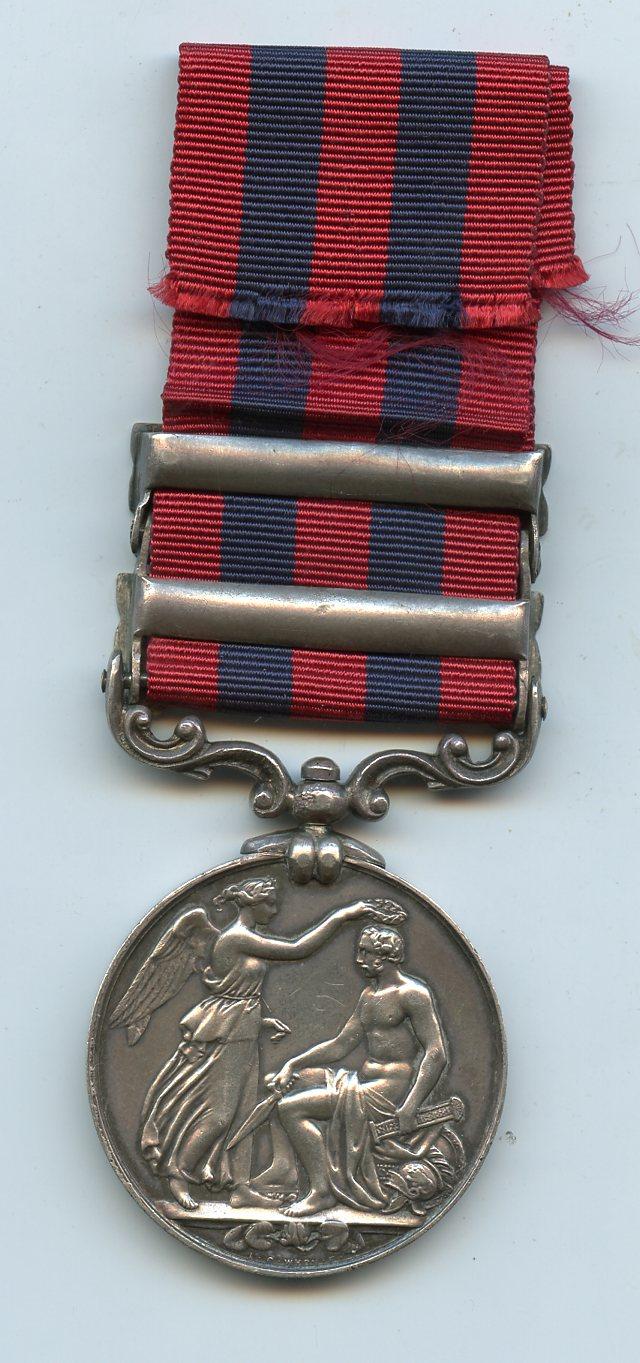 India General Service Medal 1854 : 2 Clasp Burma  To Pte J Henry, Royal Scots Fusiliers