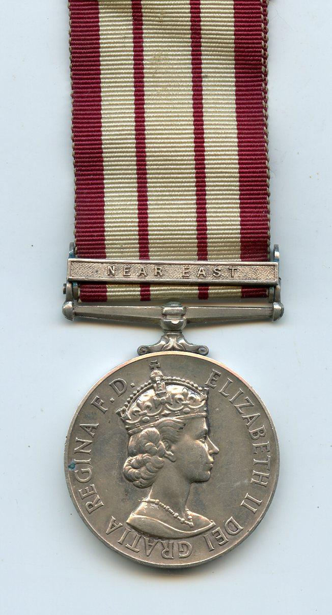 Naval General Service Medal  Near East To Junior Seaman R. V. Spain, Royal Navy