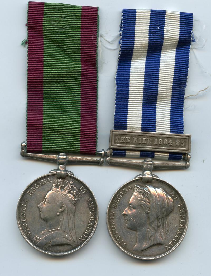 Second Afghan War Medal & Egypt Medal Pair To Hospital Sergt T Folley, Royal Irish Regiment