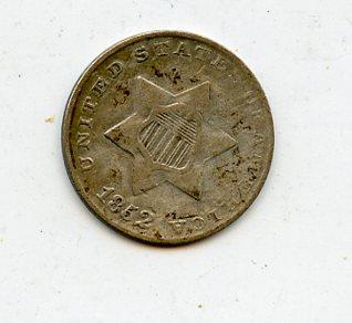 United States of America. U.S.A   3 Cents Coin  Dated 1862