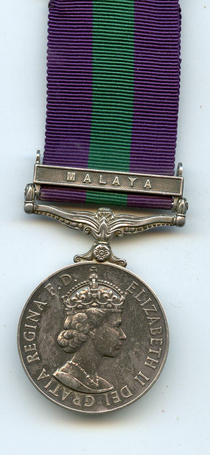 General Service Medal 1918-62 1 Clasp Malaya To Fusilier R H Owen, Royal Welsh Fusiliers