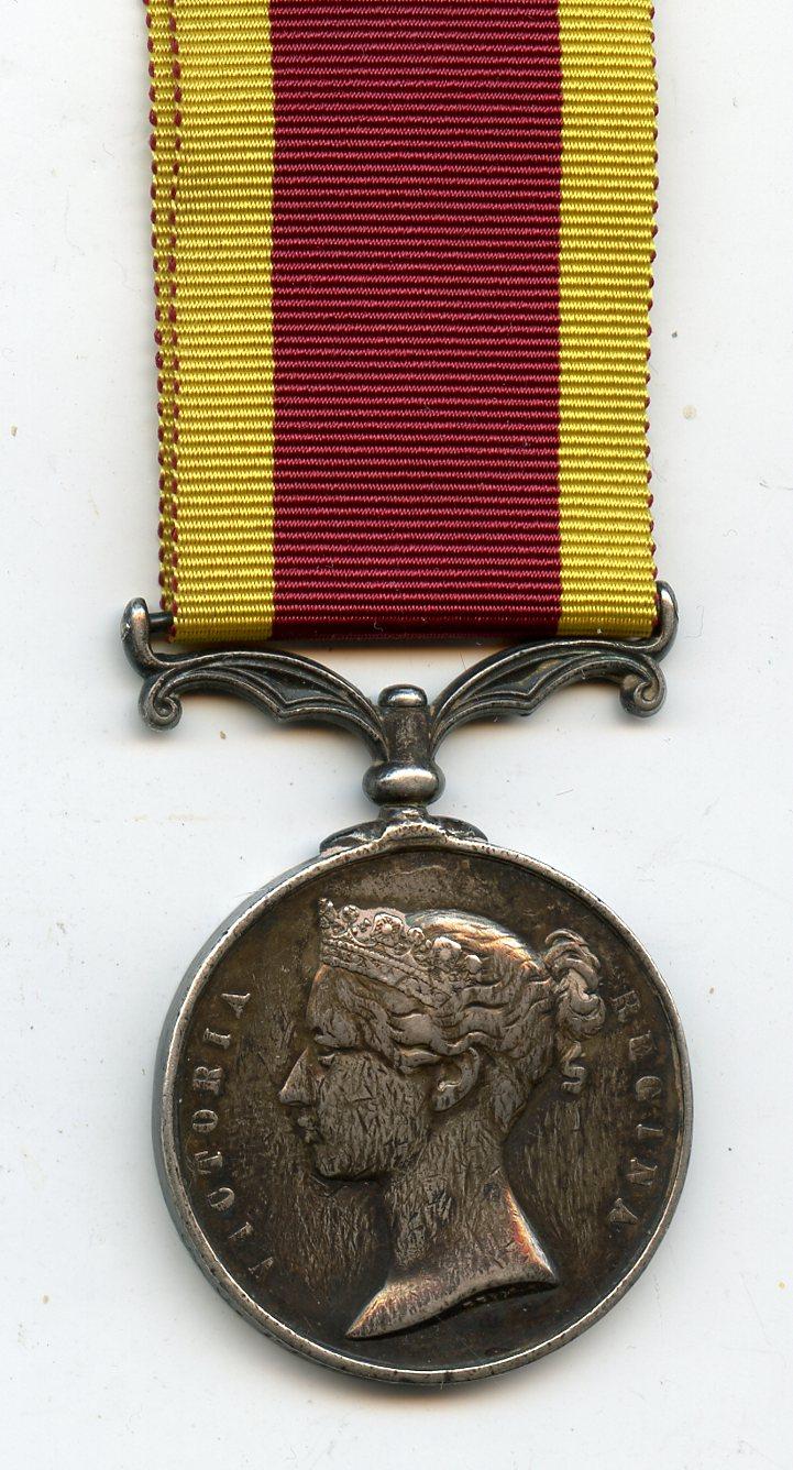 China War Medal 1857 To Pte George Perrott, 44th (East Essex) Regiment of Foot
