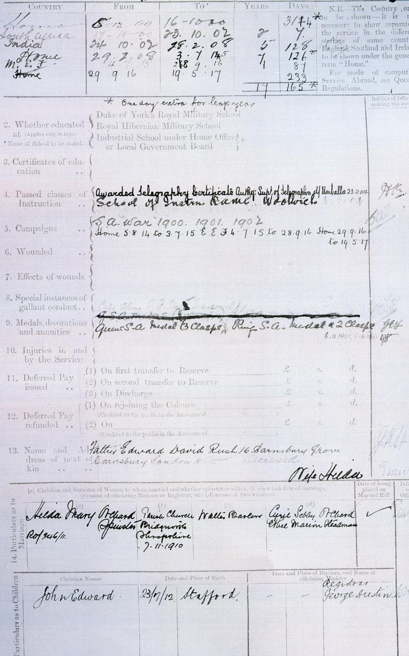 Boer War Pair of Medals To Pte J Rush, Northamptonshire Regiment