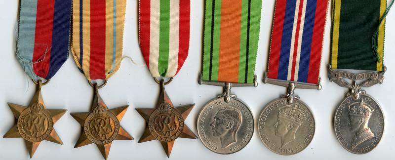 WW2 Territorial Medal Group to Gunner Harry Gundill, Royal Artillery