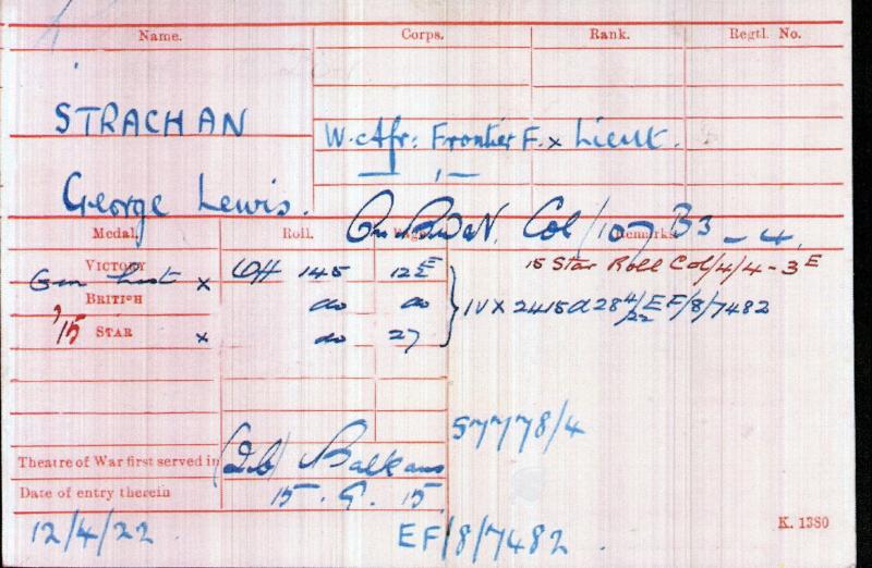 Queens South Africa Medal & WW1 1914-15 Trio To Pte - Lieut George Lewis Strachan, 3rd (Gloucestershire) Company of the 1st Battalion, Imperial Yeomanry, & West African Frontier Force