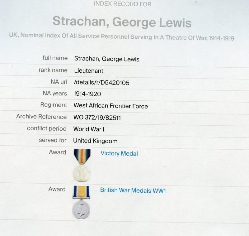Queens South Africa Medal & WW1 1914-15 Trio To Pte - Lieut George Lewis Strachan, 3rd (Gloucestershire) Company of the 1st Battalion, Imperial Yeomanry, & West African Frontier Force