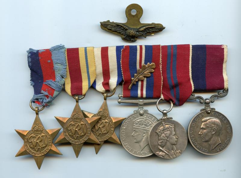 Mentioned in Despatches (MiD) WW2 RAF Medal Group to Flt Lt W F Adams RAF