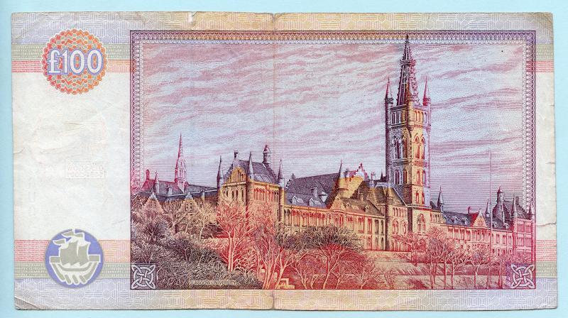 The Clydesdale Bank £100 One Hundred Pounds Banknote Glasgow university Commemorative 1451-2001 Dated 6th January 2001