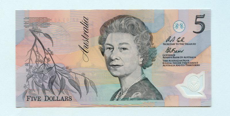 Australia Five $5 Dollars First Polymer Banknotes First Prefix AA