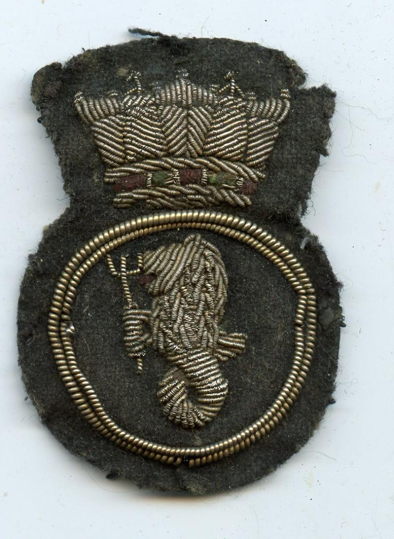 Merchant Navy Shipping Port of London Authority Bullion Cap Badge