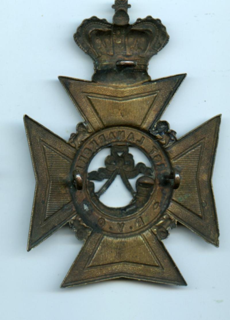 1st Lanarkshire Rifle Volunteers Victorian Helmet Plate 1881-1901 badge