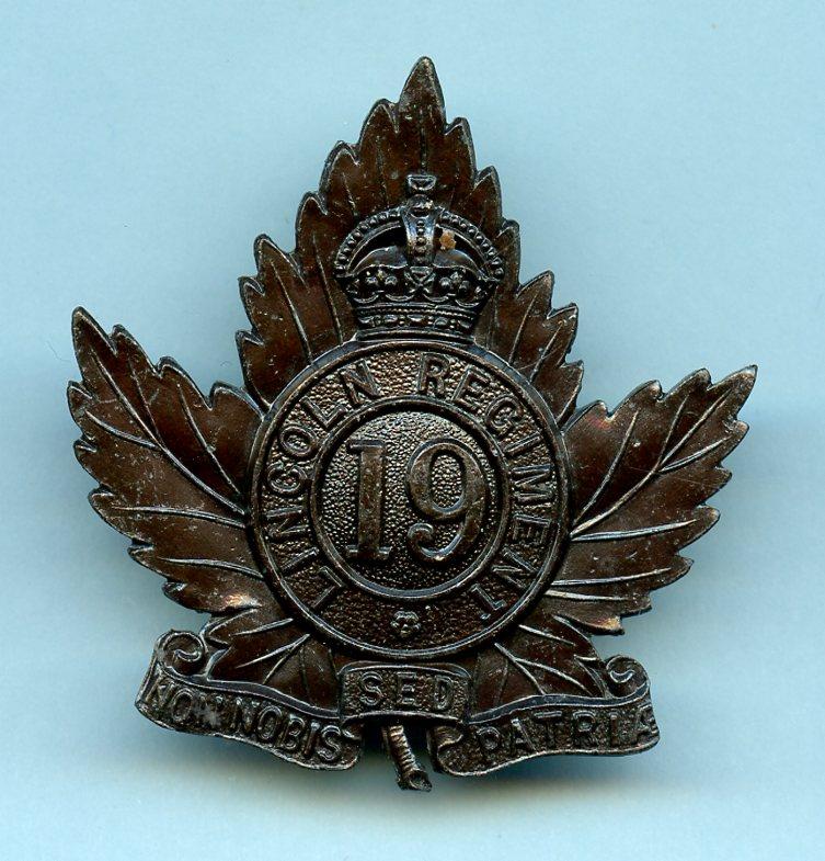 Canada 19th Lincoln Regiment Cap Badge