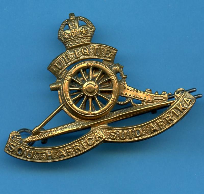 South African Royal Artillery NCO'S Turning Wheel Cap Badge